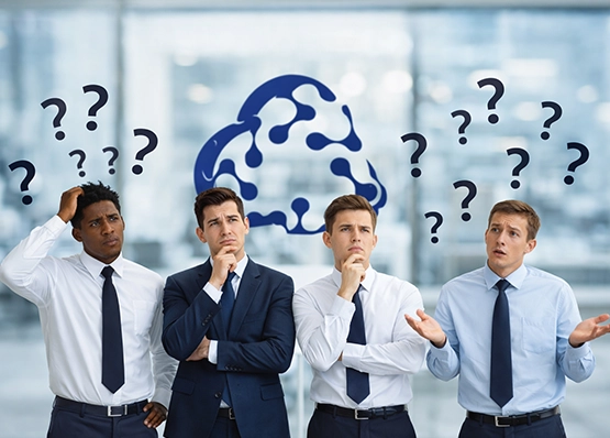 Team collaborating in modern office